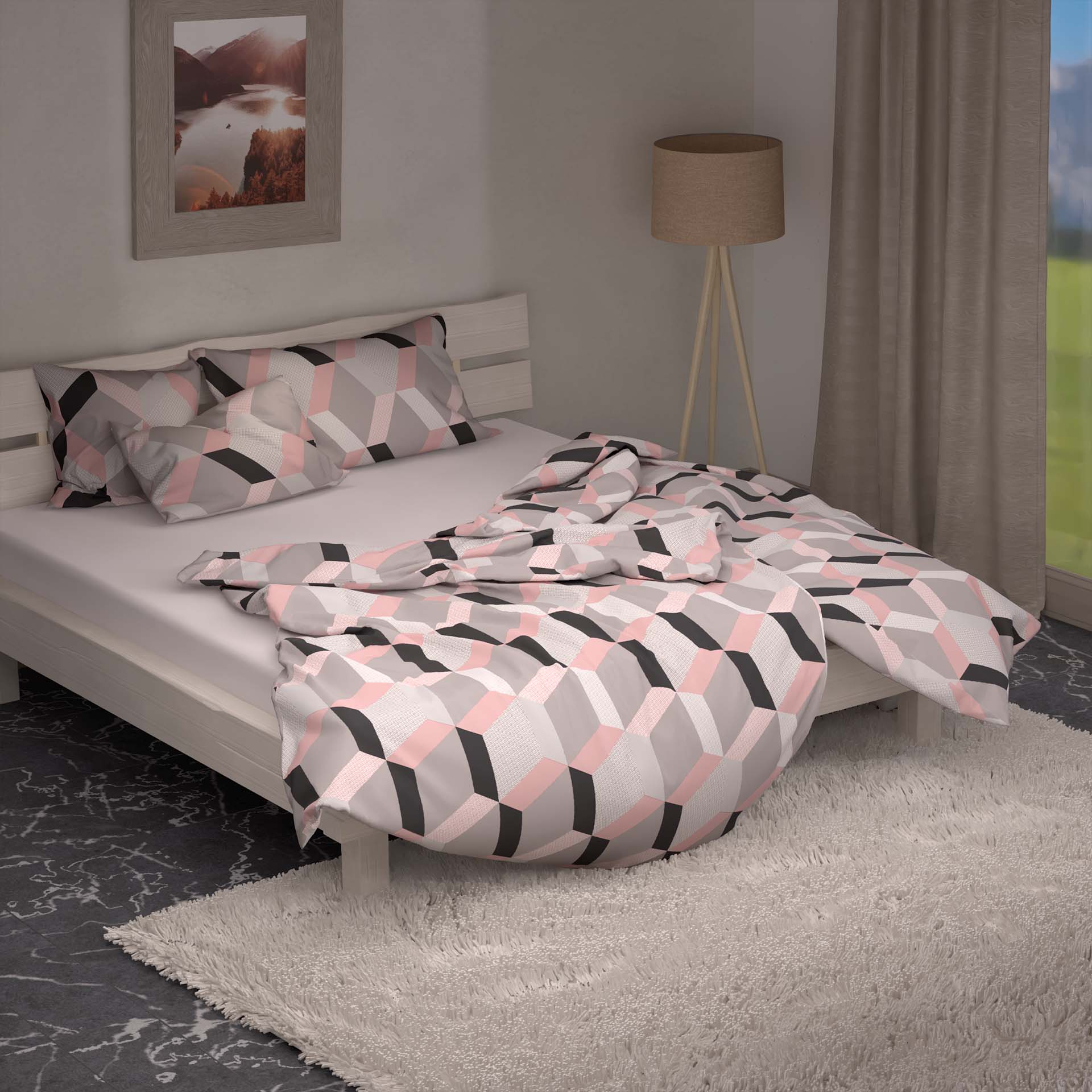 Lotus Bettwäsche Satin Petek pink