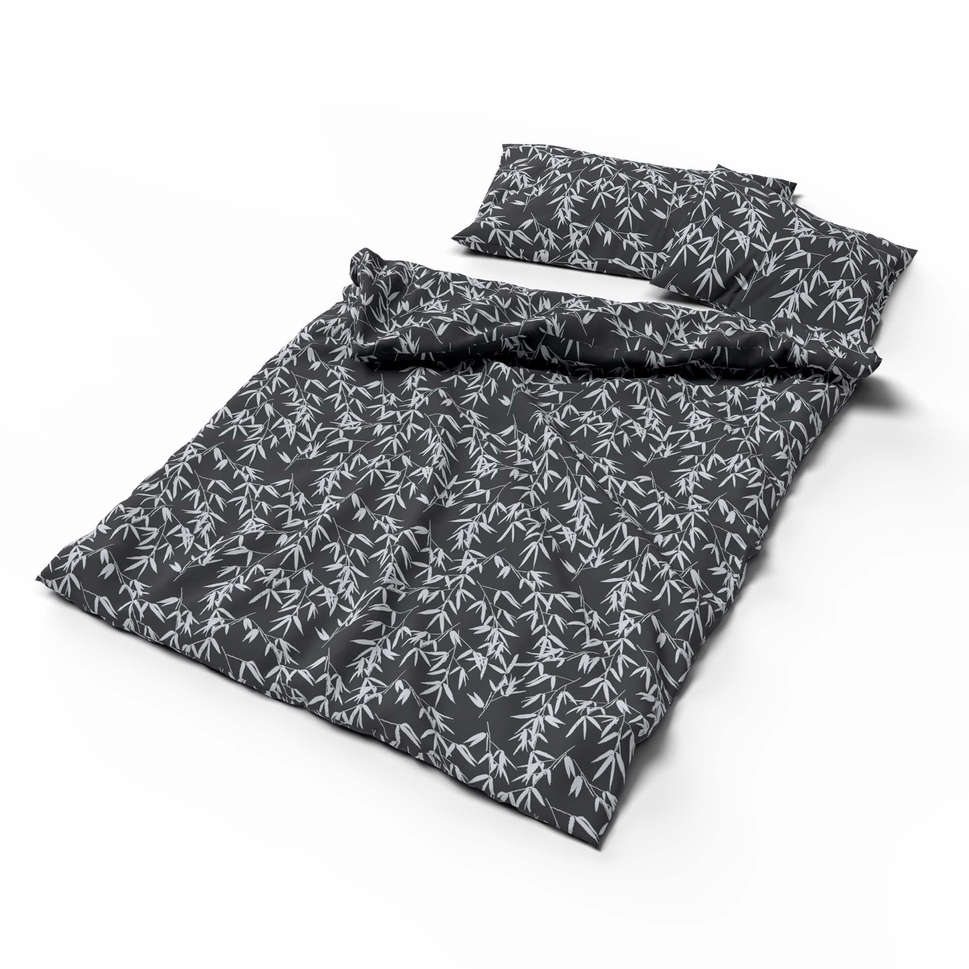 Lotus Bettwäsche Satin Bamboo schwarz