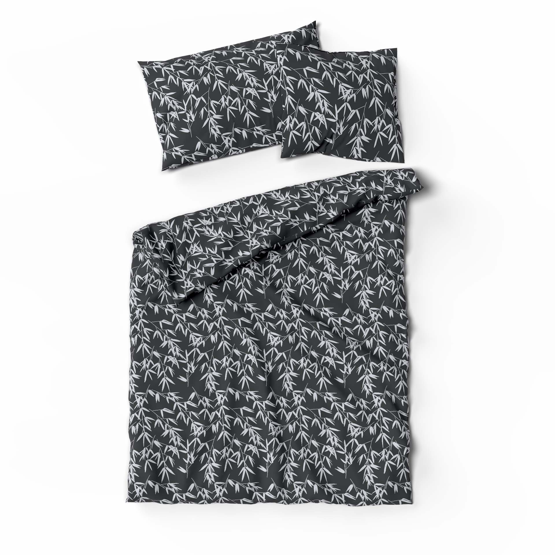 Lotus Bettwäsche Satin Bamboo schwarz