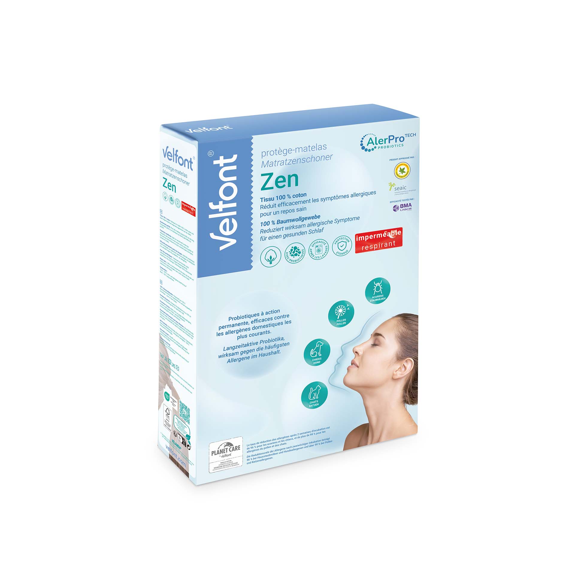 Velfont Matratzenschoner Zen Antiallergen Wasserdicht